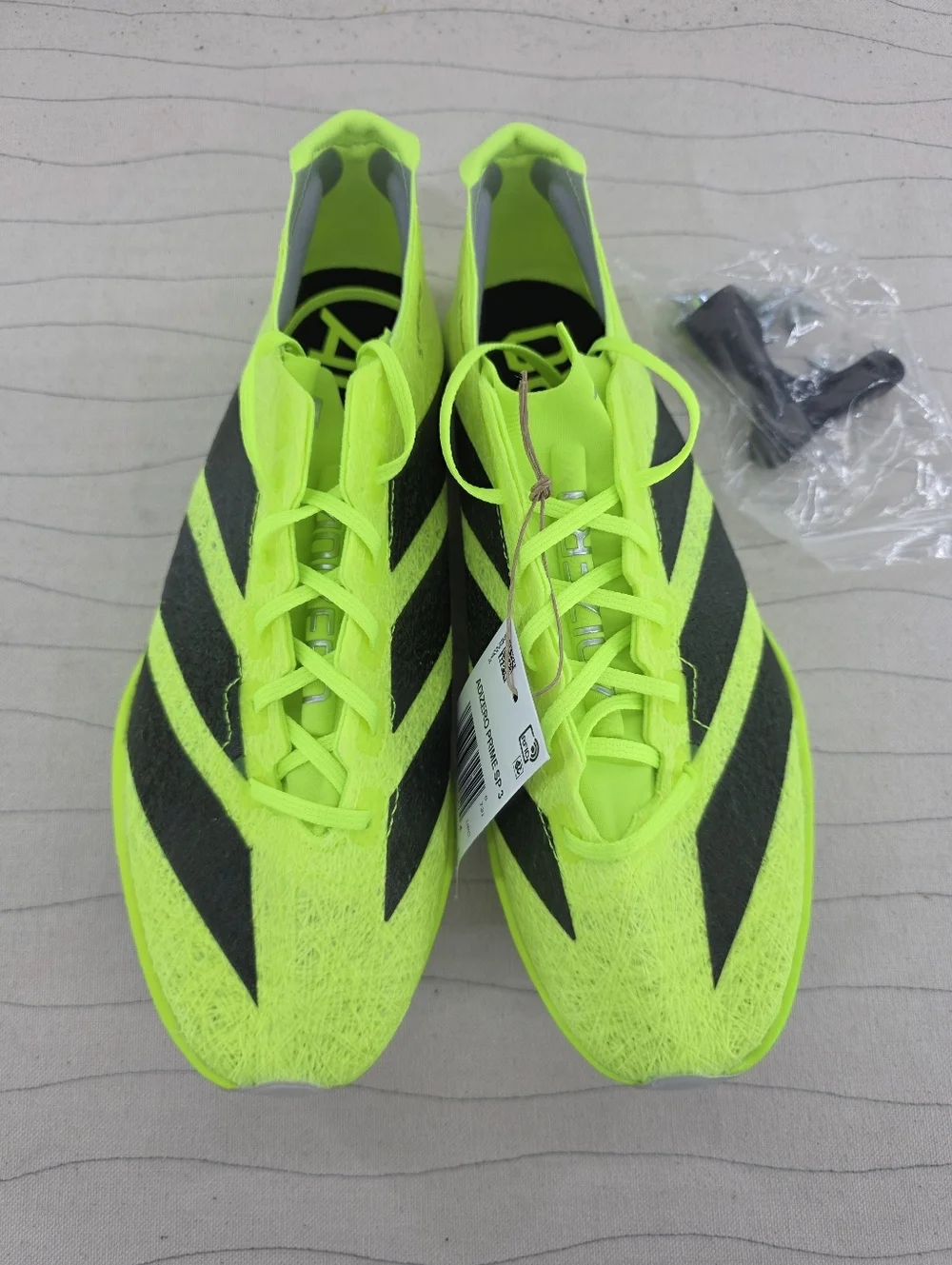 Adidas Mens Adizero Prime SP 3 Strung Lucid Lemon Track Cleats IH5800 Sz 6.5 NEW